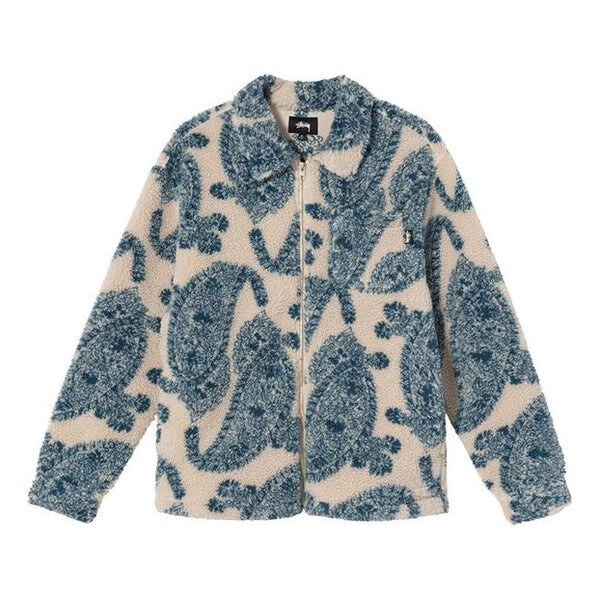 

Куртка Men's Stussy Zipper Large Pattern Plush Long Sleeves Jacket White, белый, Белый;серый, Куртка Men's Stussy Zipper Large Pattern Plush Long Sleeves Jacket White, белый
