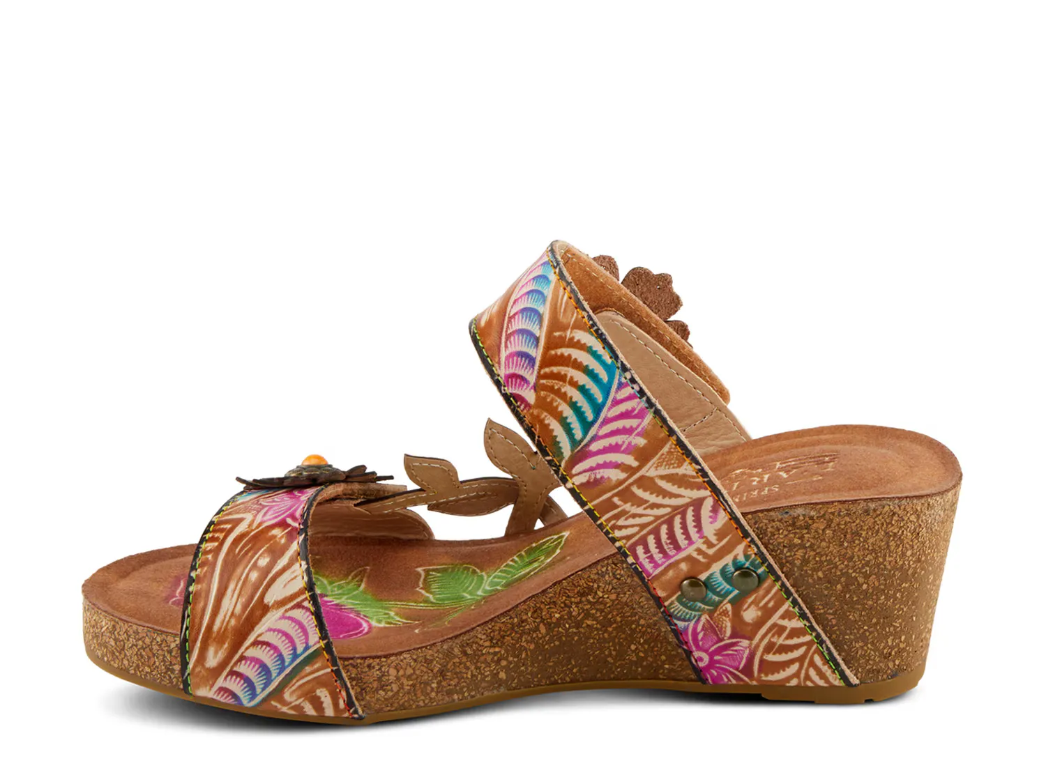 Сандалии Moai Wedge Sandal L'Artiste By Spring Step, цвет tanmulticolor — фото 2