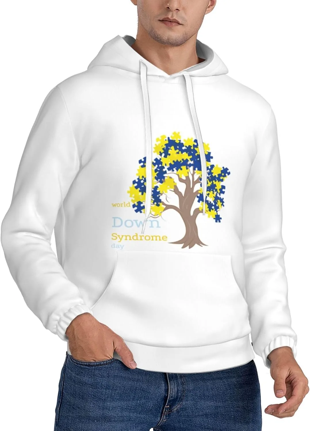 

Толстовка с капюшоном World Down Syndrome Awareness Day, с карманами SDERDZSE