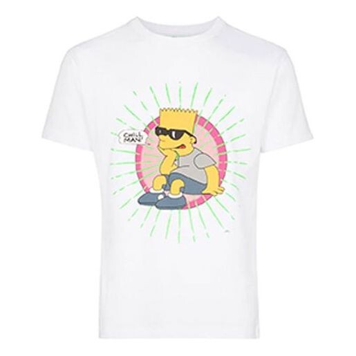 

Футболка c/o virgil abloh men's white bart glasses short sleeve tee Off-White, белый