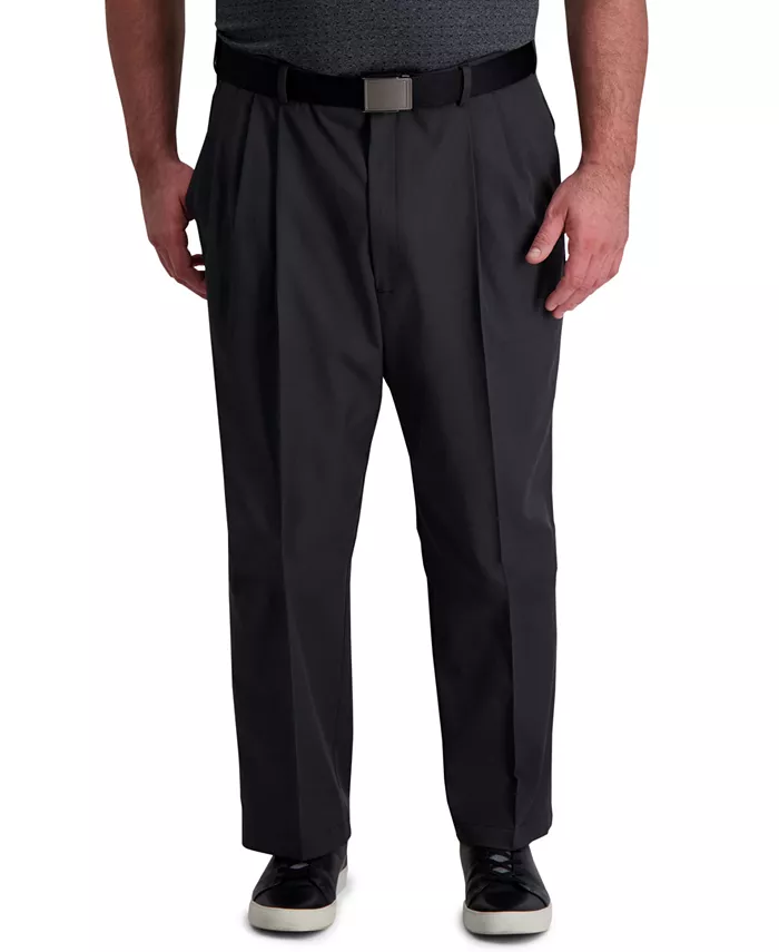 

Брюки Big & Tall Cool Right Performance Flex Classic Fit с защипами Haggar, серый