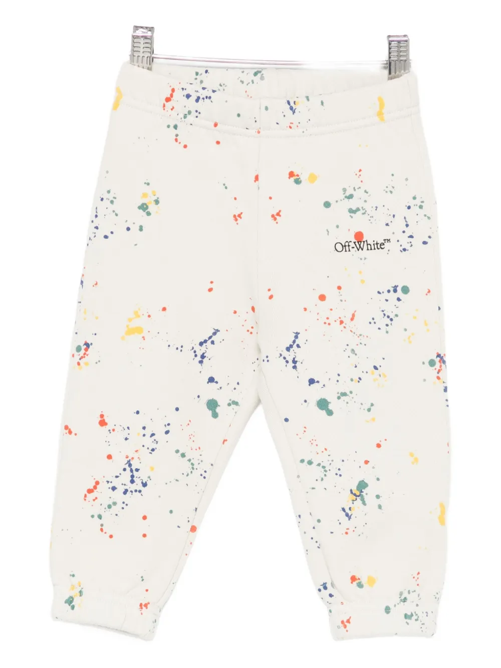 

Брюки с эффектом брызг краски OFF-WHITE KIDS, белый