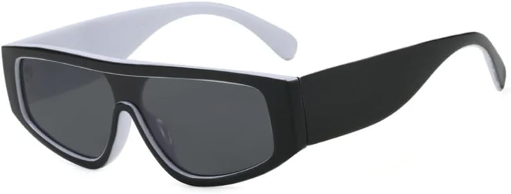 

Модные женские солнцезащитные очки «кошачий глаз» с интегрированной оправой, роскошная оправа в стиле панк, очки для активного отдыха и путешествий, мужские очки с защитой от УФ-излучения UV400 UATXTAU, Black White Grey