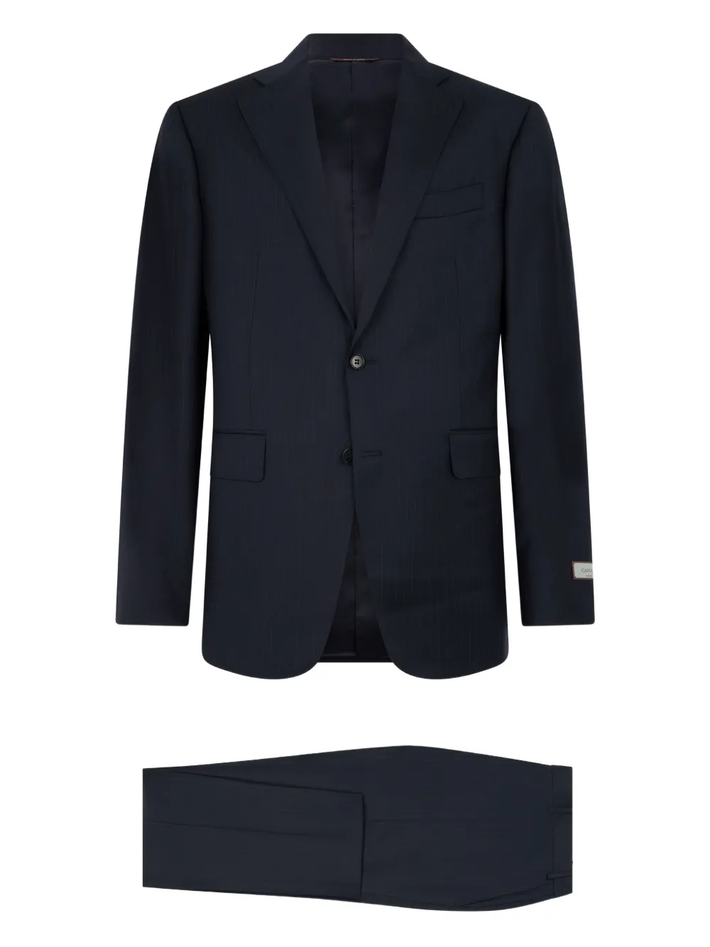 

Костюм с двумя пуговицами и нашивкой-логотипом Canali, синий