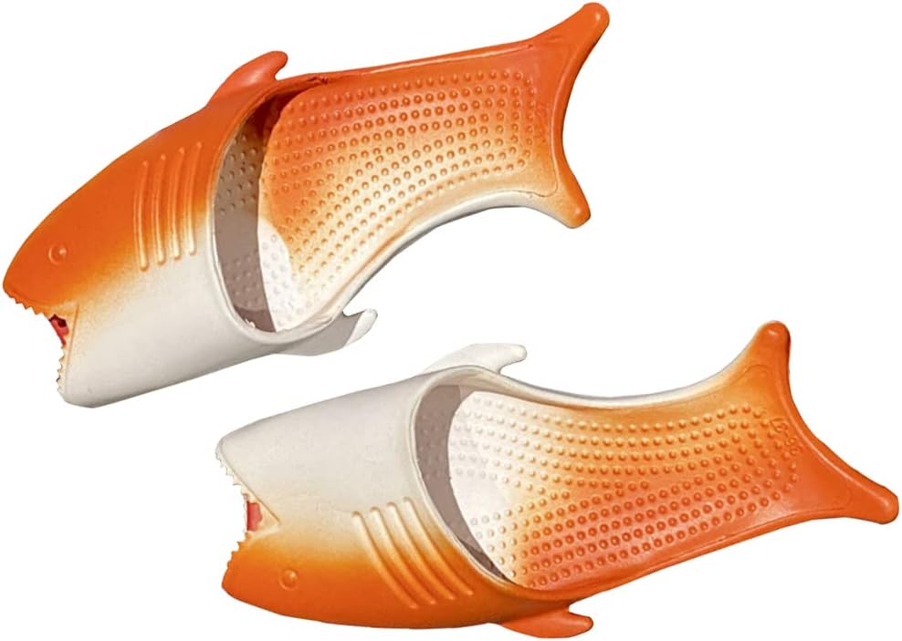 

Lmetsky Тапочки-рыбки, сандалии-шлепанцы с акулами, нескользящие, с открытым носком, для мужчин и женщин, легкие сандалии-рыбки на легкой подошве, пляжная обувь с акулами, унисекс, зеленый