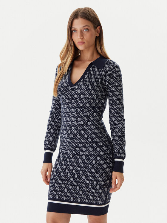 

Вязаное платье slim fit W5BK25 Z3JD2 Guess, синий