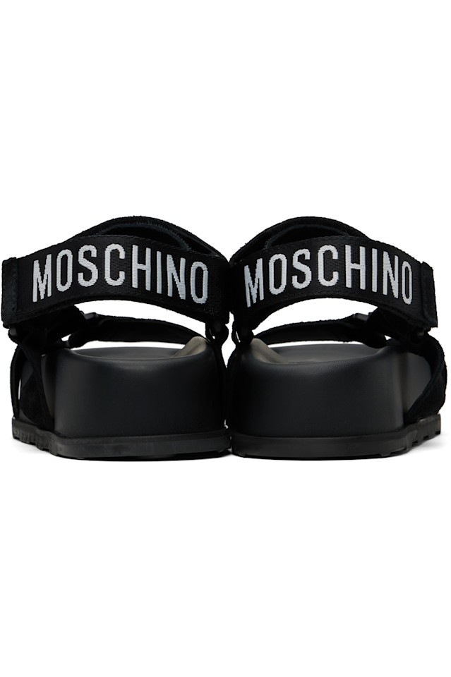 Замшевые сандалии Moschino, черный — фото 2
