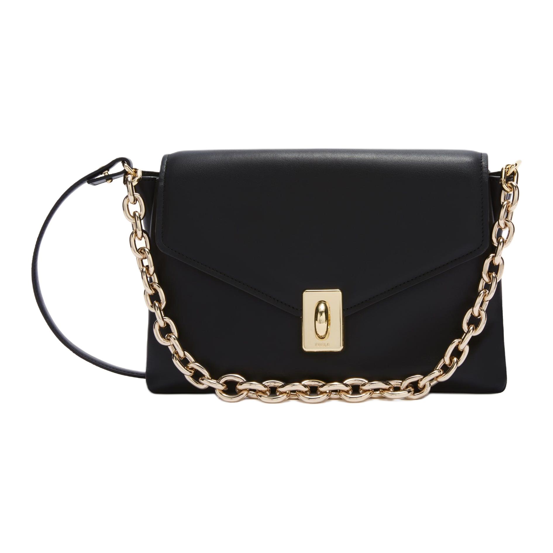 

Furla Женская черная кожаная сумка через плечо One Shoulder