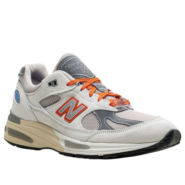 Кроссовки x kith 991v2 made in uk New Balance, бежевый — фото 2
