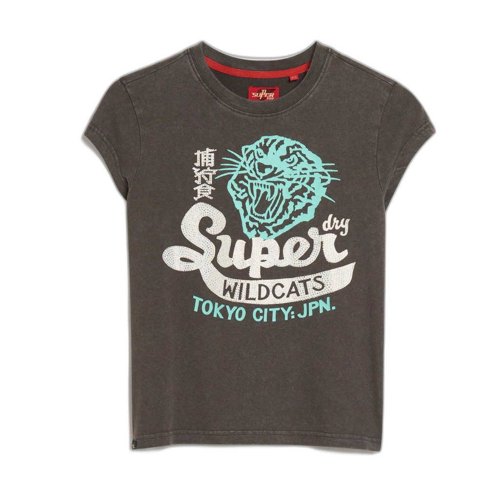 

Футболка Superdry Embellished Poster Cap SLV, серый