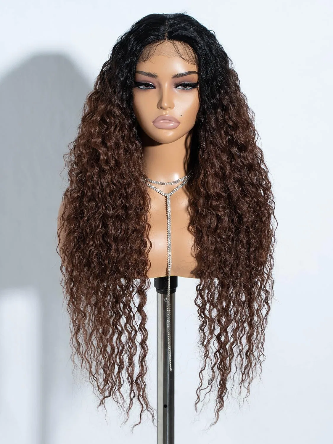 Женский длинный кудрявый парик Ombre Brown с темными корнями от Joedir, 76 см Joedir, Tt1B/33#