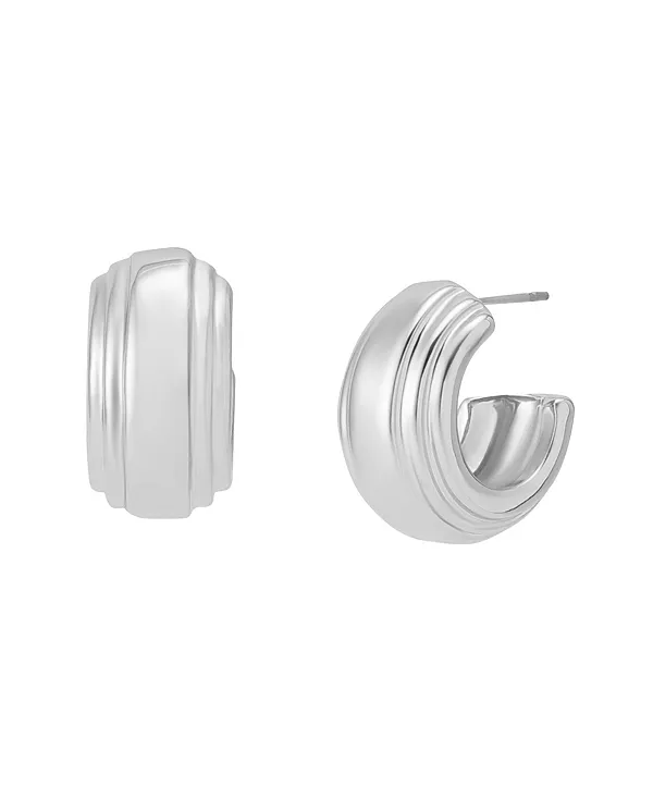 

Ребристые серьги-хаги Robert Lee Morris Soho, silver