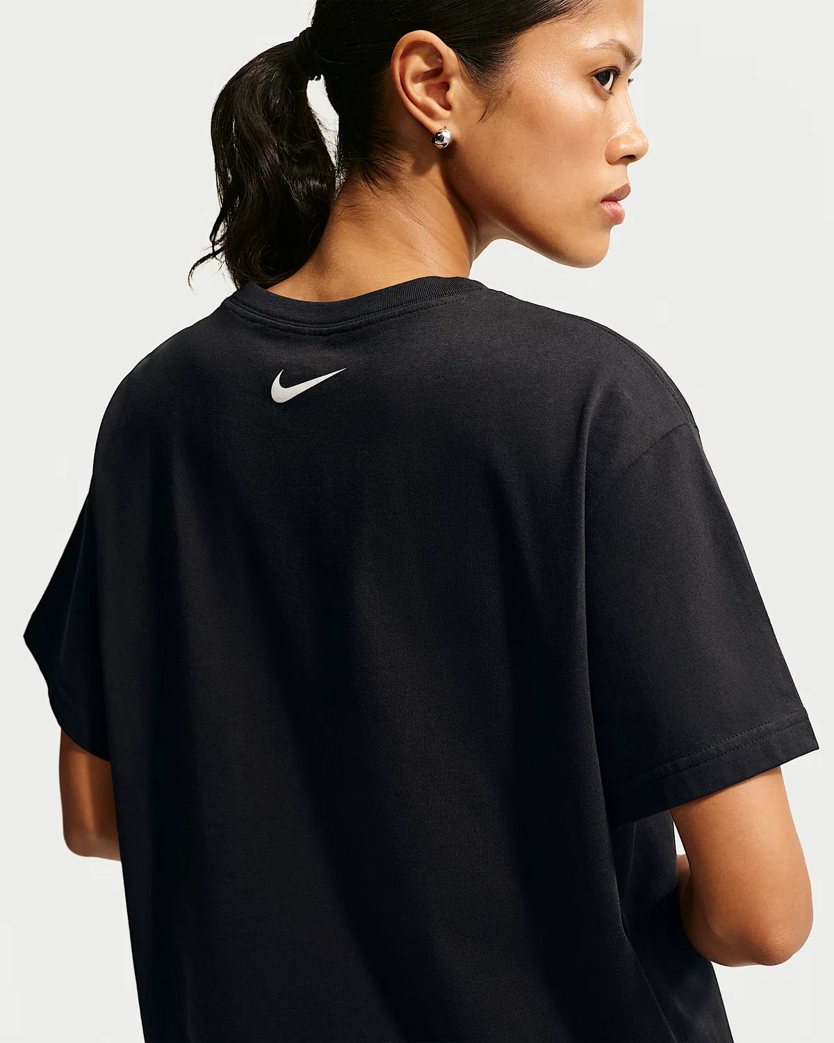 Женская оверсайз футболка с принтом Nike, Black — фото 2