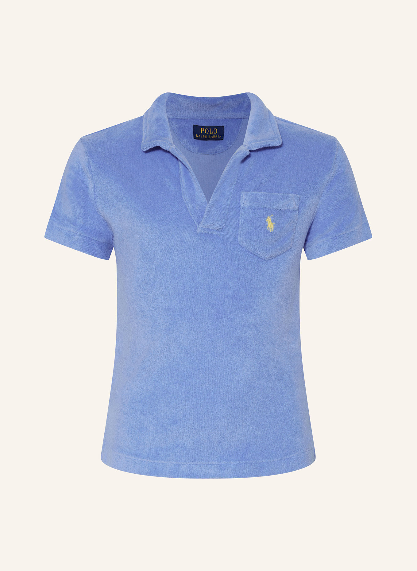 

Рубашка поло из махровой ткани Polo Ralph Lauren, голубой