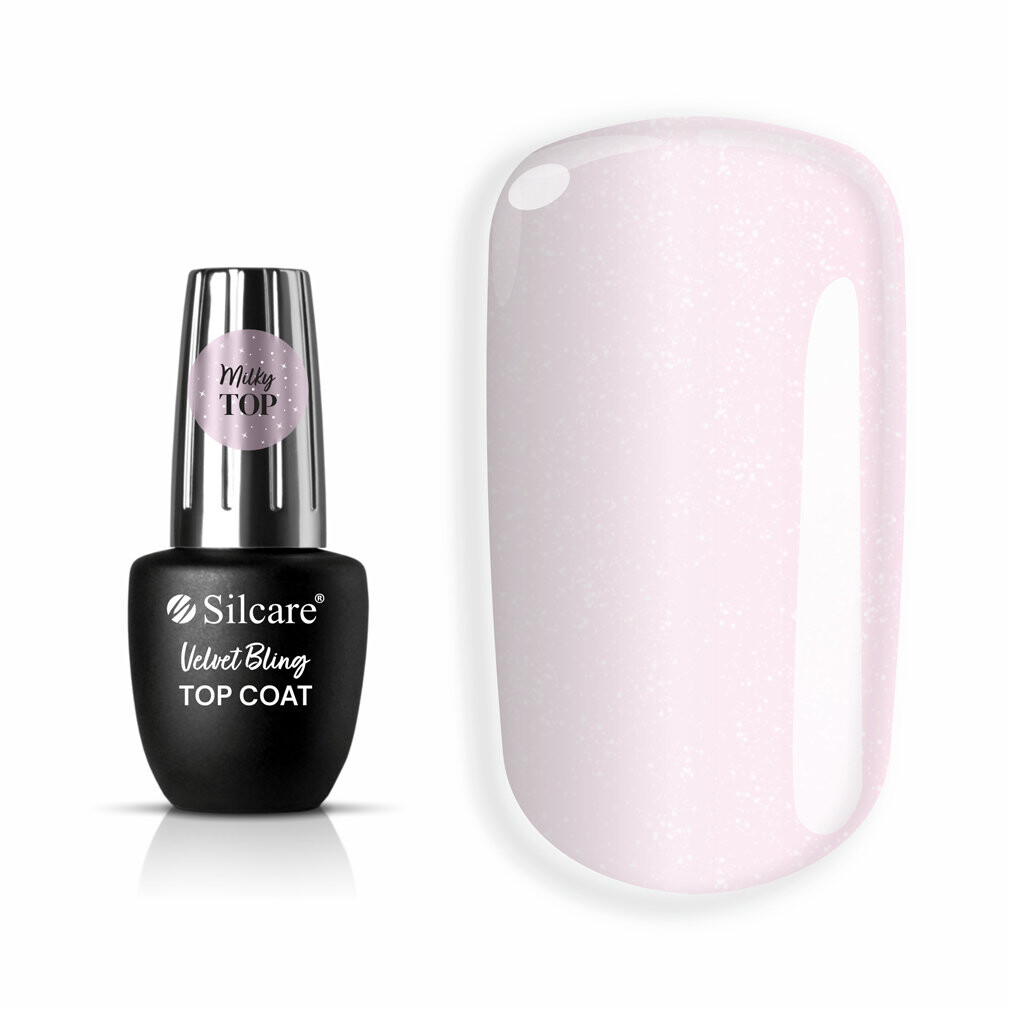 

Silcare, Top Coat Velvet Bling No Wipe, 9 мл