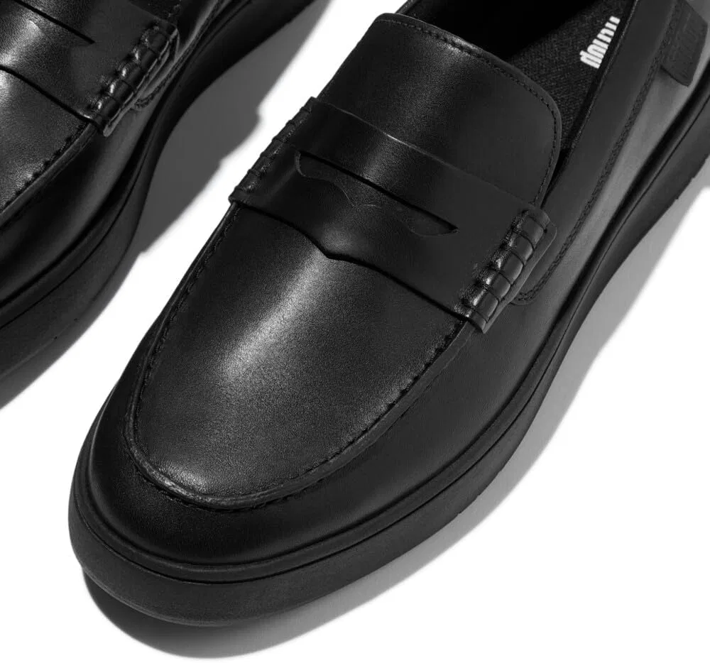 Лоферы из натуральной кожи FitFlop, полностью черные — фото 2