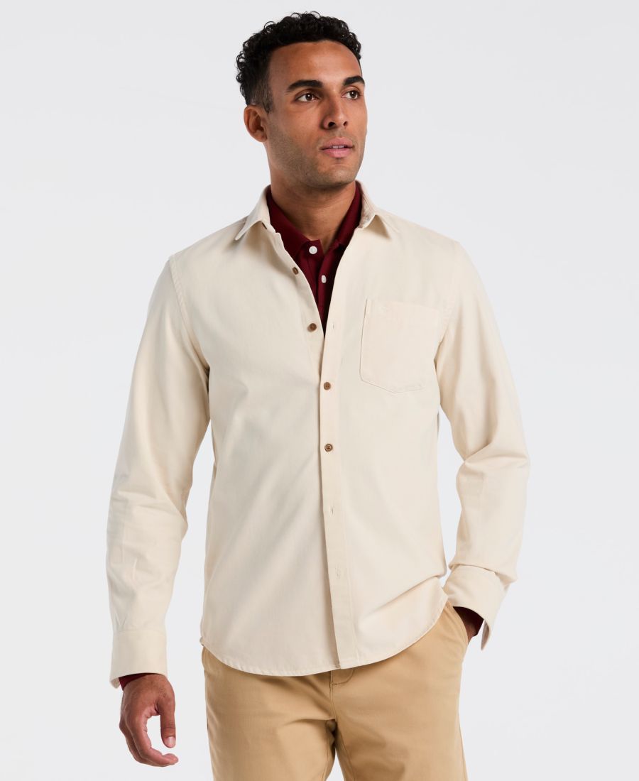 

Мужская рубашка с длинным рукавом, окрашенная в готовом виде, однотонная Original Penguin, Birch