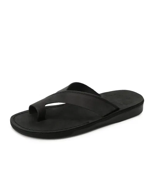 Унисекс сандалии из нубука Jerusalem Sandals ECHO чёрные — фото 3