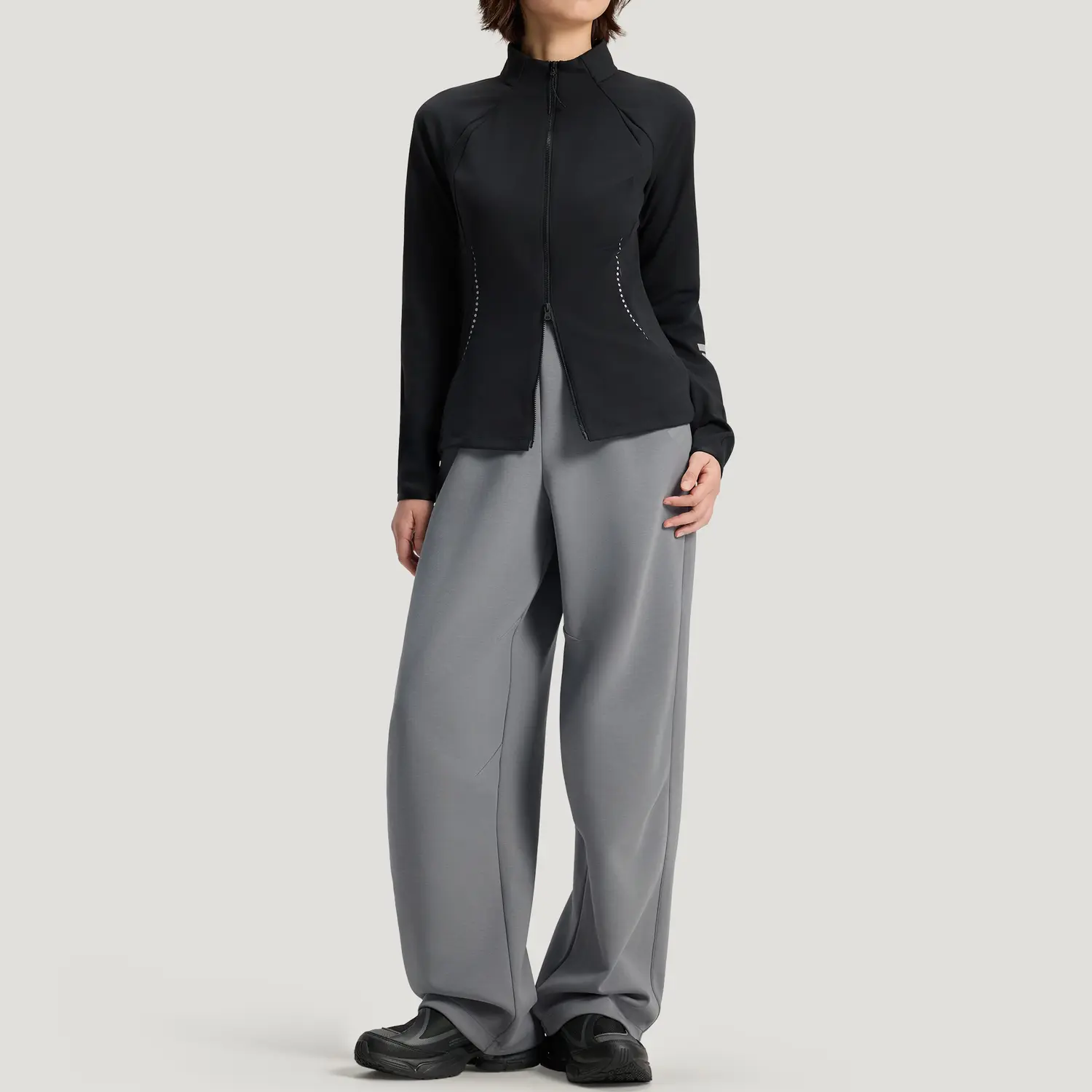 FOS FW25 Вязаные спортивные штаны Women's Adidas, серый — фото 4