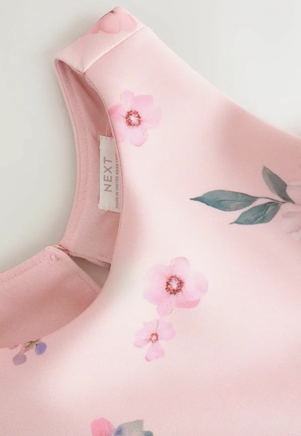 Коктейльное платье/вечернее платье прямого кроя с цветочным принтом Next, Pink — фото 4