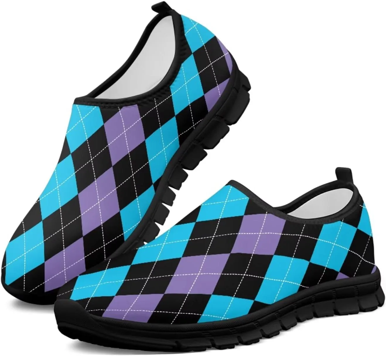 Женские кроссовки Howilath Slip on, дышащие повседневные лоферы для бега, удобная обувь без шнурков с противоскользящей подошвой, черный