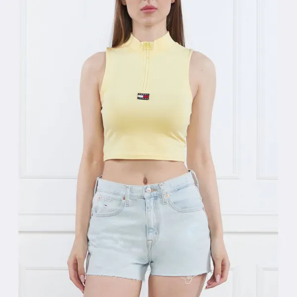 

Облегающий топ Tommy Hilfiger, желтый