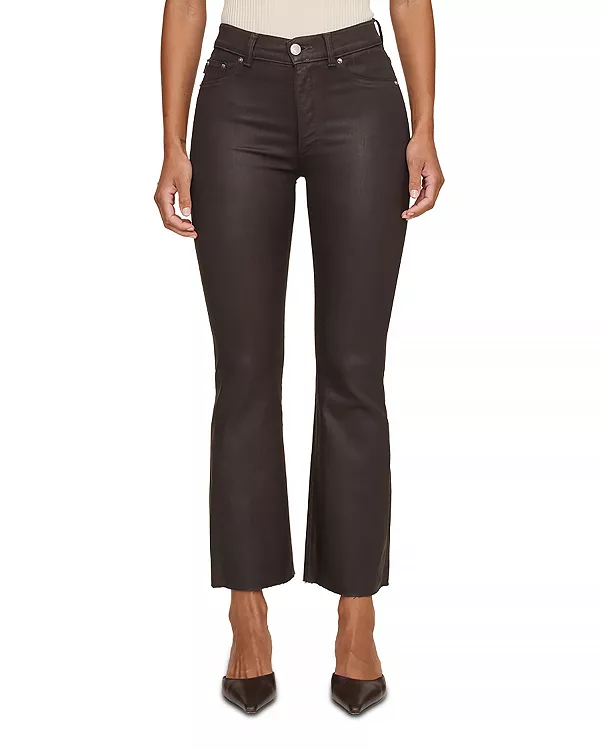 

Укороченные джинсы Bridget с высокой посадкой и покрытием InstaSculpt шоколадного цвета. Dl1961, коричневый