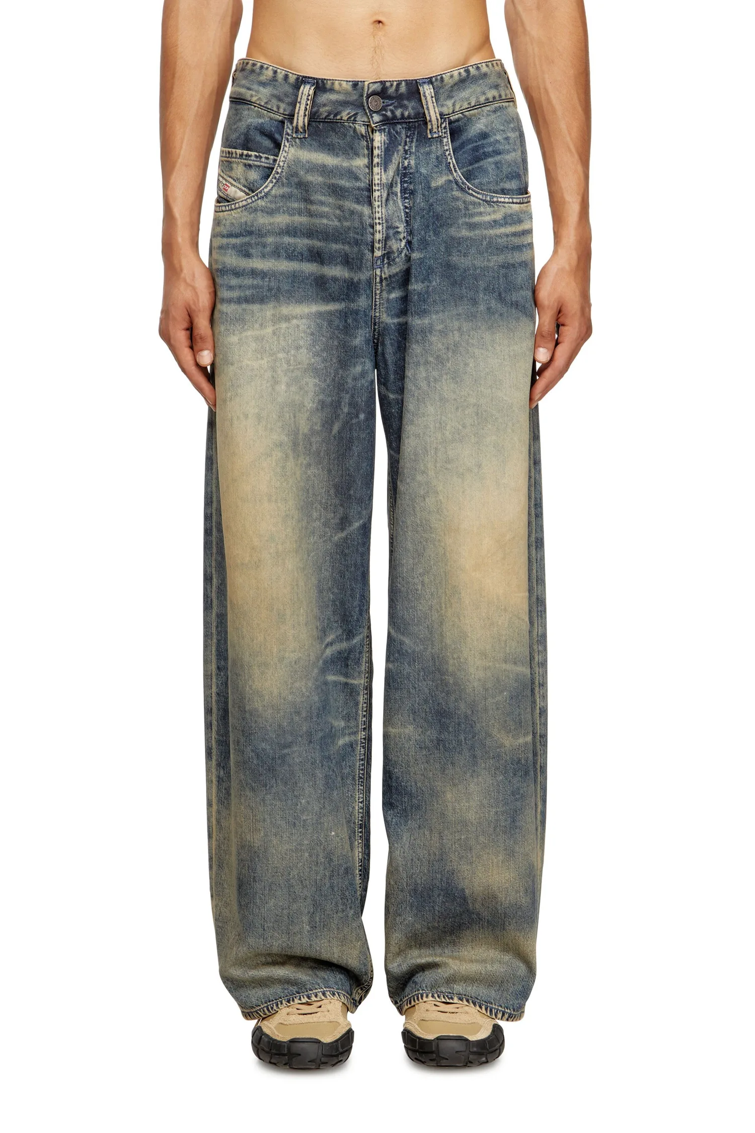 Мужские свободные джинсы 1997 D-ENIM-M Diesel, Light Indigo Blue