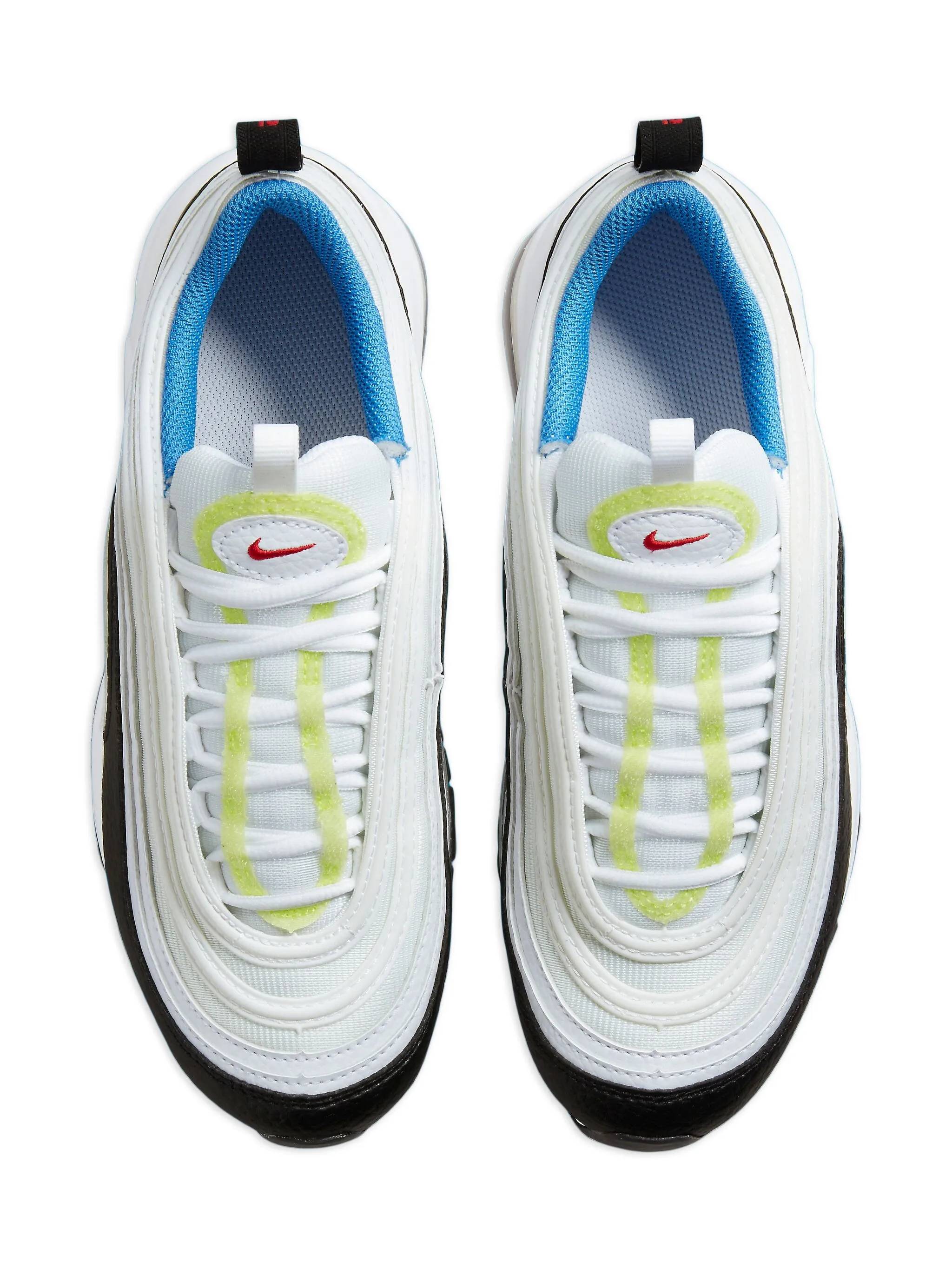 Кроссовки Air Max 97 White/Summit White/Black/Light Lemon Twist Nike Kids, белый — фото 3