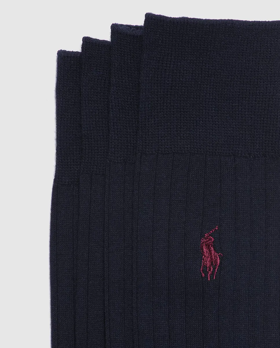 Короткие мужские носки с вышитой лошадью Polo Ralph Lauren, тёмно-синий — фото 2