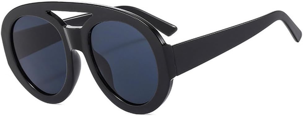 

Большие солнцезащитные очки с двойной перемычкой для женщин, классические панк-очки, модные женские солнцезащитные очки с защитой от УФ-излучения UV400 для мужчин generic, C1black-black