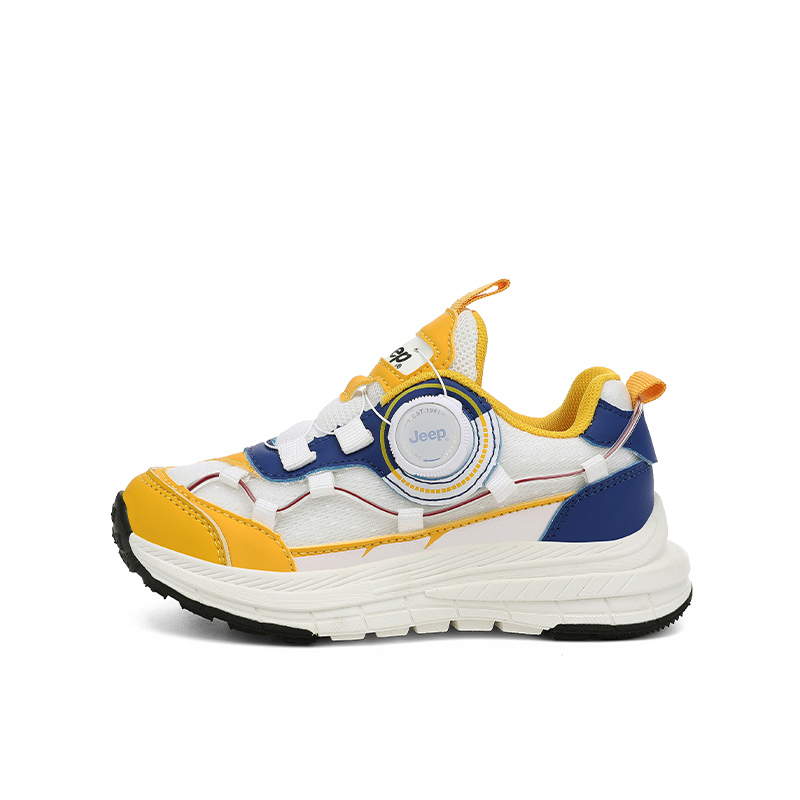 

Детские кроссовки для бега Kids Jeep, айвори белый желтый