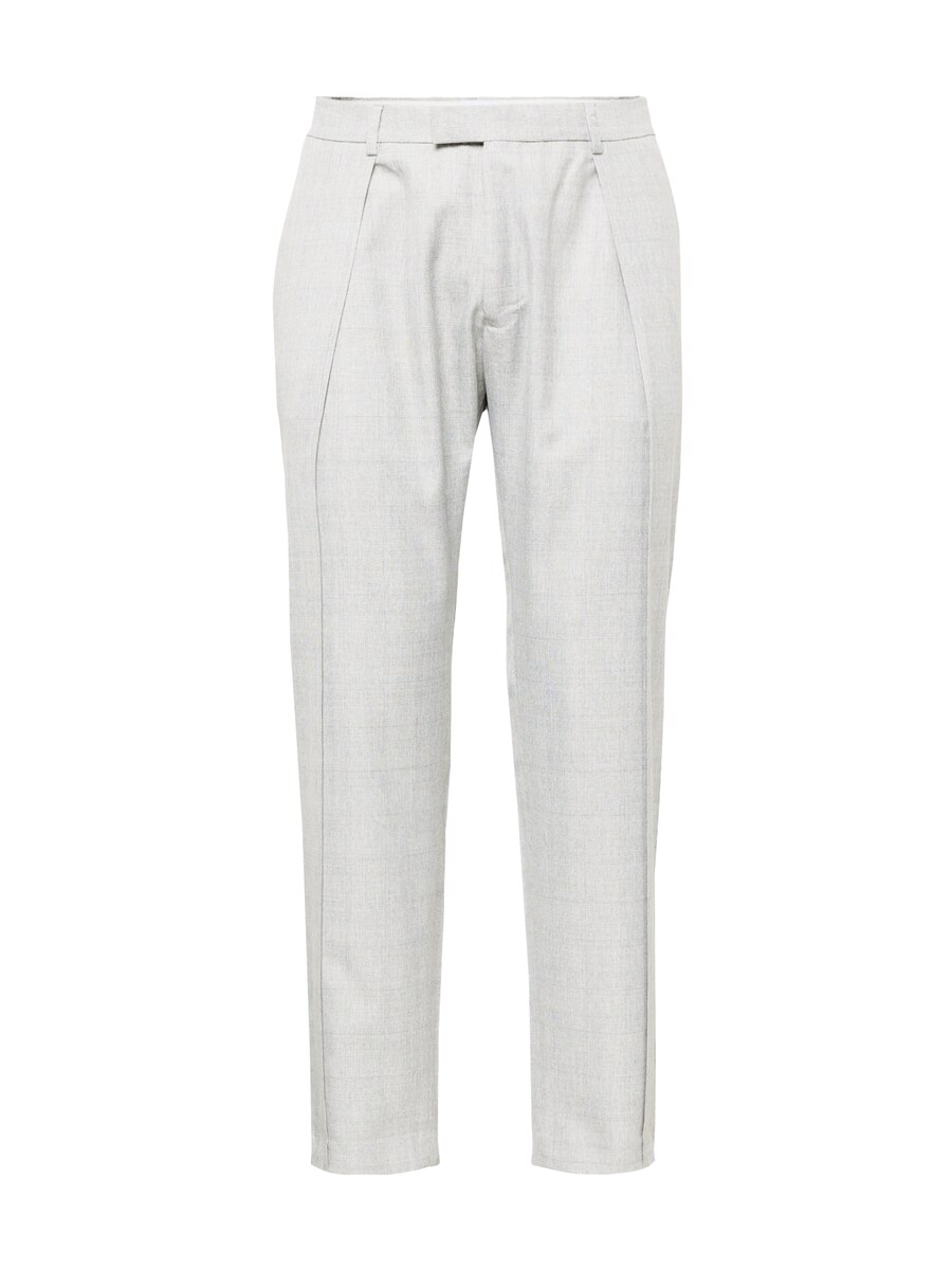 

Зауженные брюки в складку спереди TOPMAN, цвет Grey/Light grey