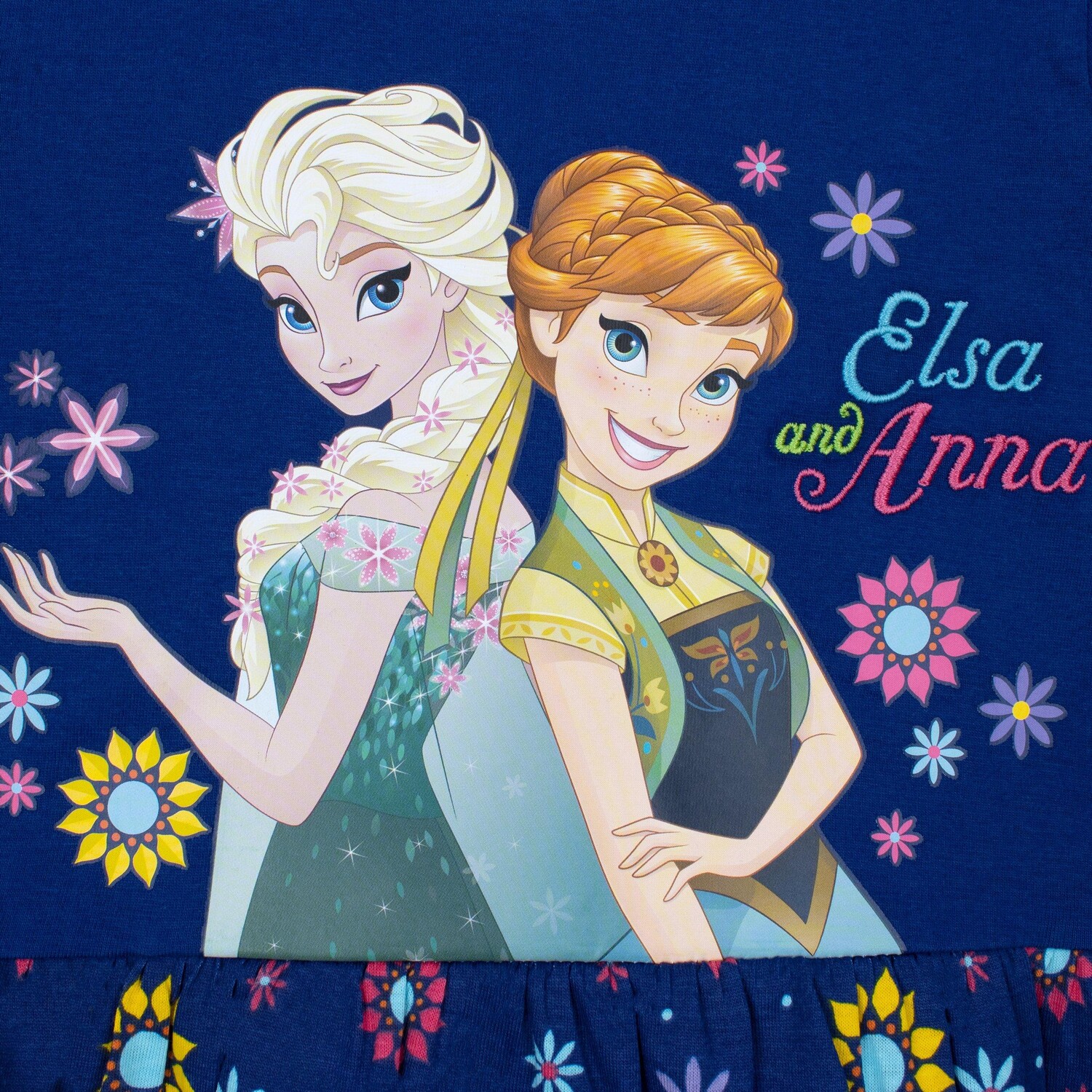 Платье с длинными рукавами «Анна и Эльза» Disney, темно-синий — фото 3