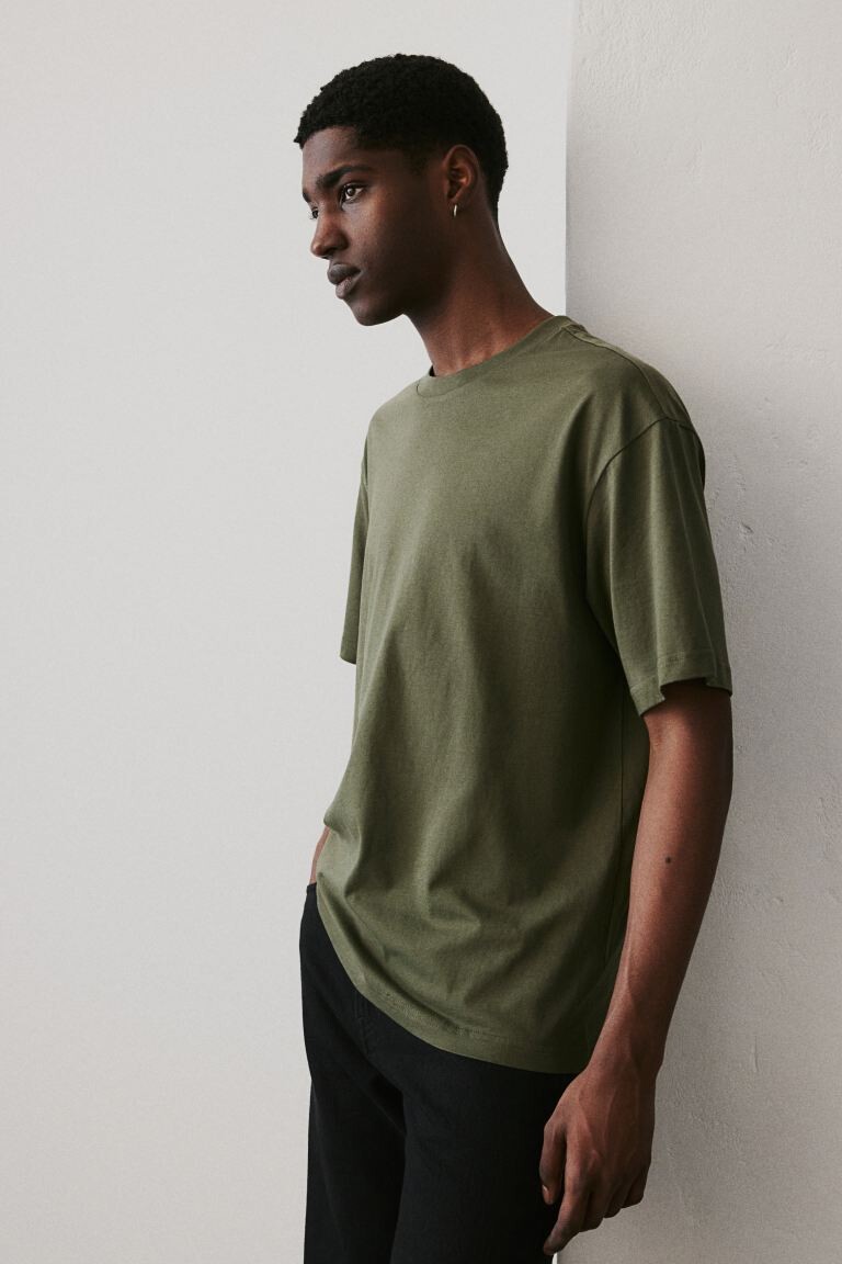 

Футболка свободного кроя H&M, хаки