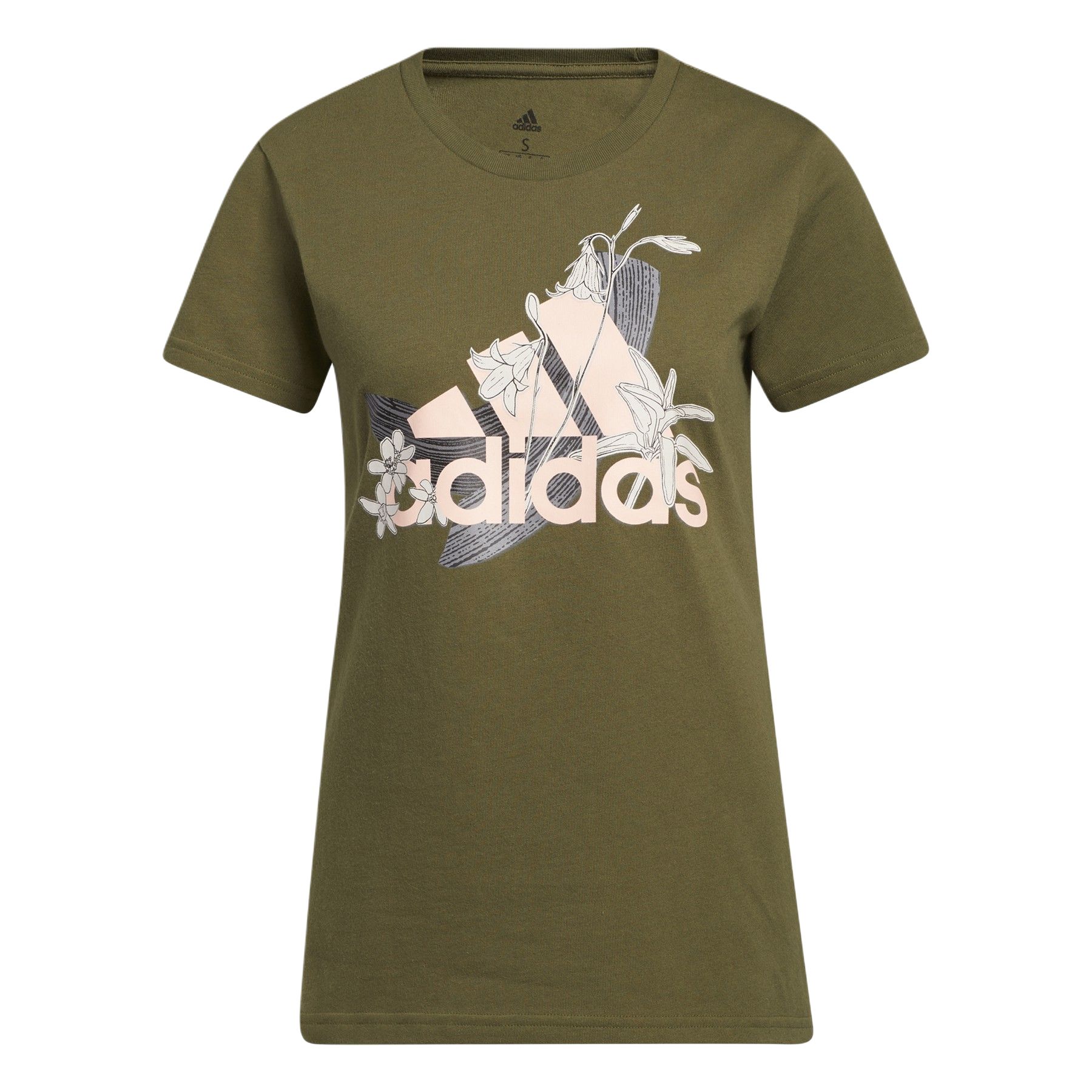 Футболка женская зеленая Adidas — фото 2