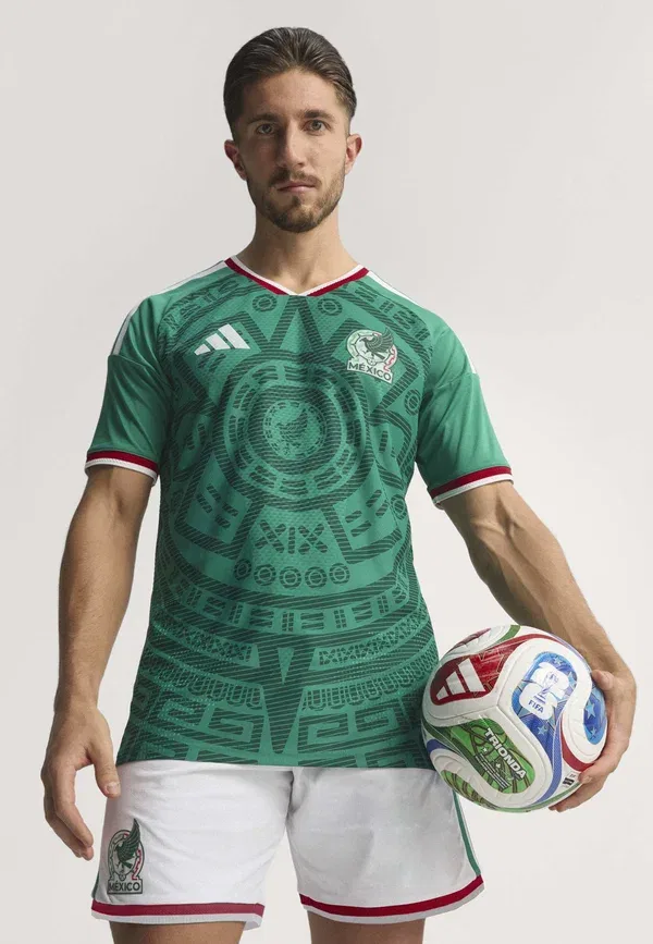 Футболка Adidas Performance Mexico 26 home authentic national team wear, ярко-зеленый