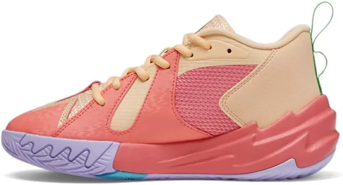 Детские кроссовки для девочек PUMA Kids Girls Scoot Zeros Jr для баскетбола и повседневной носки - розовые, розовый — фото 2