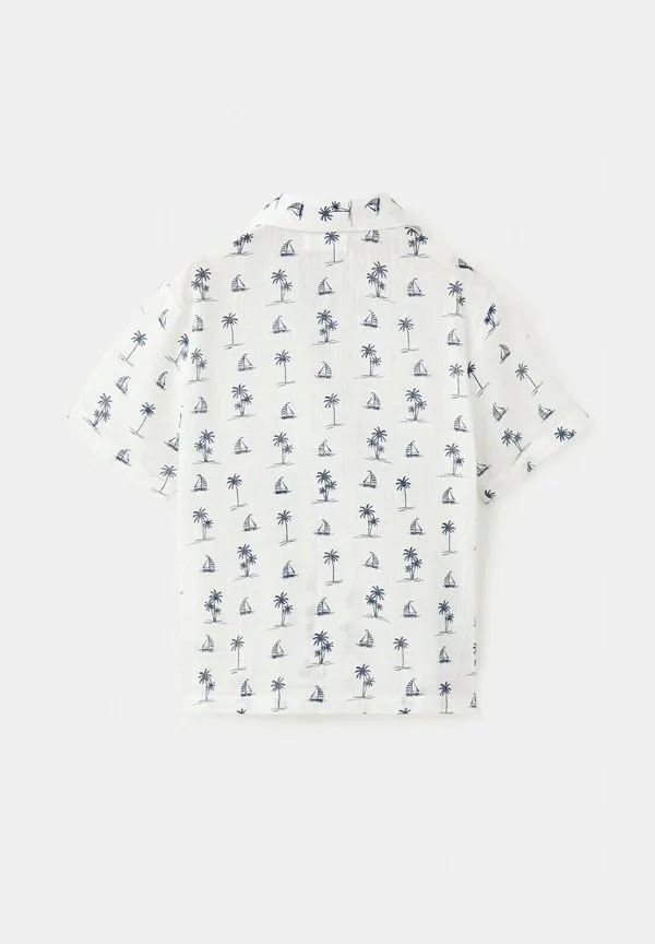 Детская рубашка Mango Kids, Off White — фото 3
