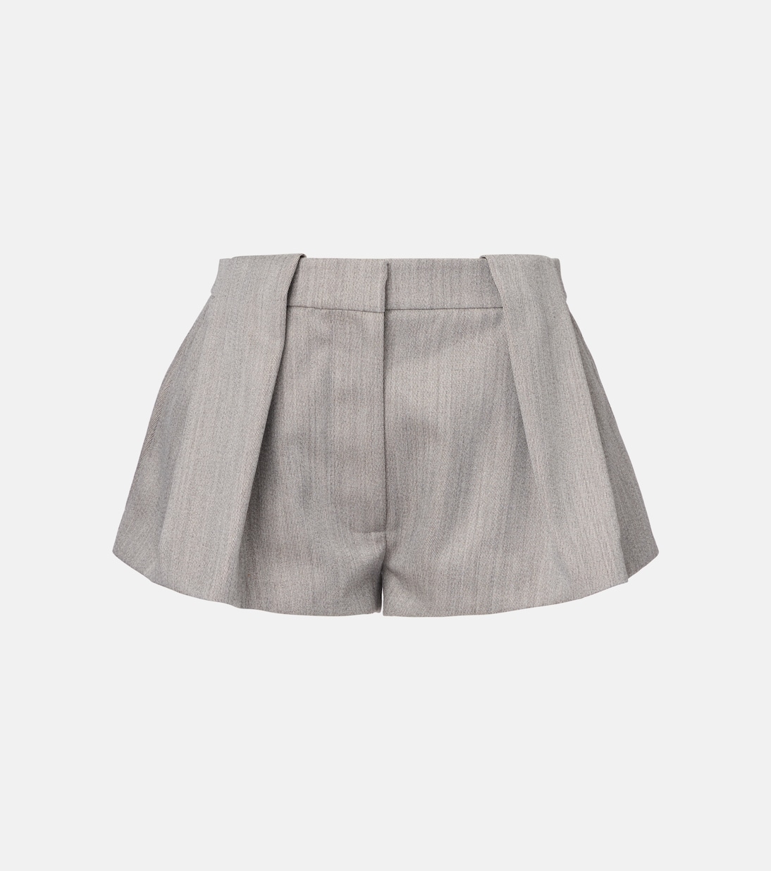 

Шорты с высокой талией из смесовой шерсти Stella McCartney, Light Stone