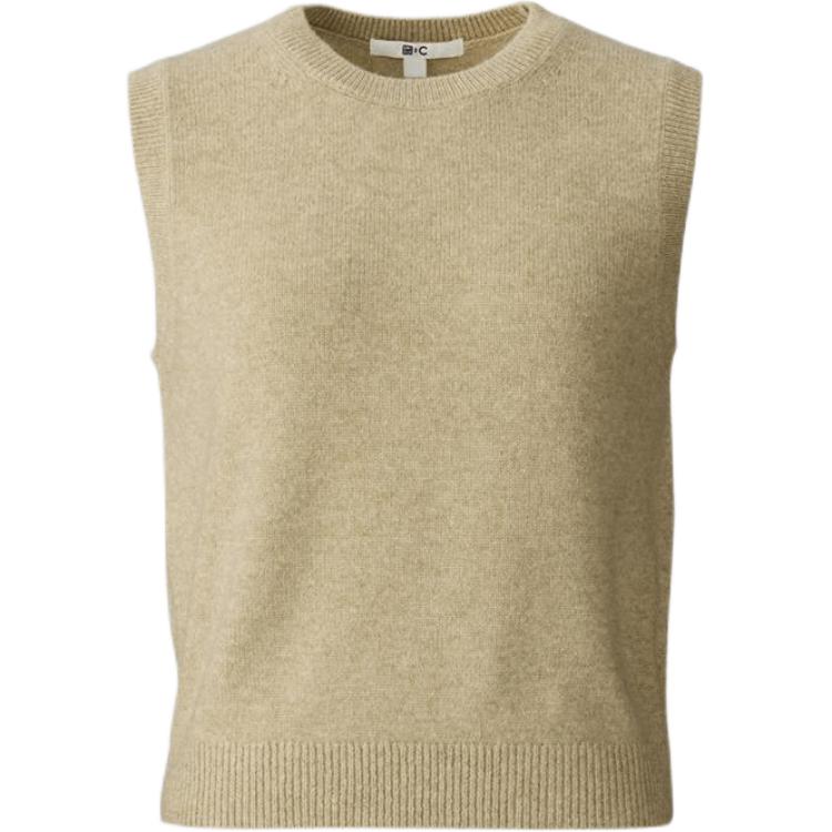 Футболка-майка женская тёмно-бежевая UNIQLO — фото 2