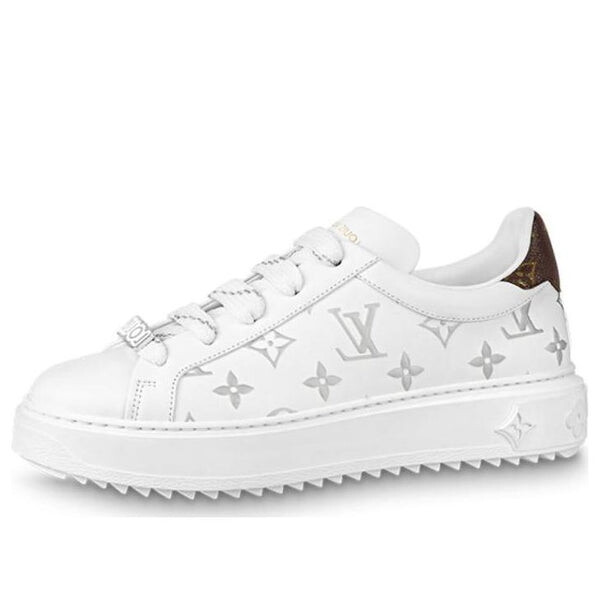 Кроссовки time out sneakers 'white with silver monogram' Louis Vuitton, белый