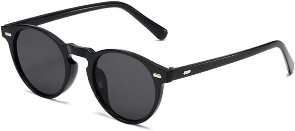 

Маленькие круглые панк-солнцезащитные очки для женщин с заклепками, прозрачные, градиентные, UV400, для мужчин, для занятий спортом на открытом воздухе, бега и езды UYPTK, Black Grey