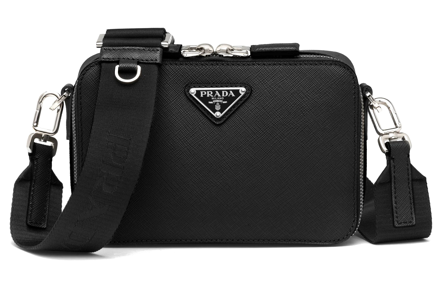 

PRADA Кожаная сумка, мужская черная сумка через плечо