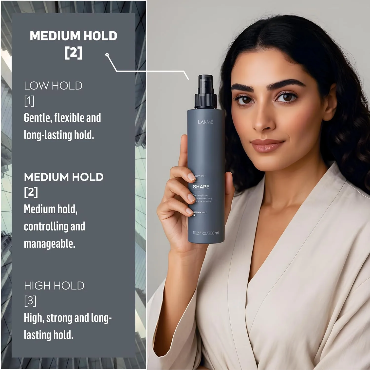 LAKMÉ K.Styling Shape Brushing Lotion, Volumizing Spray, Heat Protectant Spray for Hair, 10.2 Fl Oz — фото 3