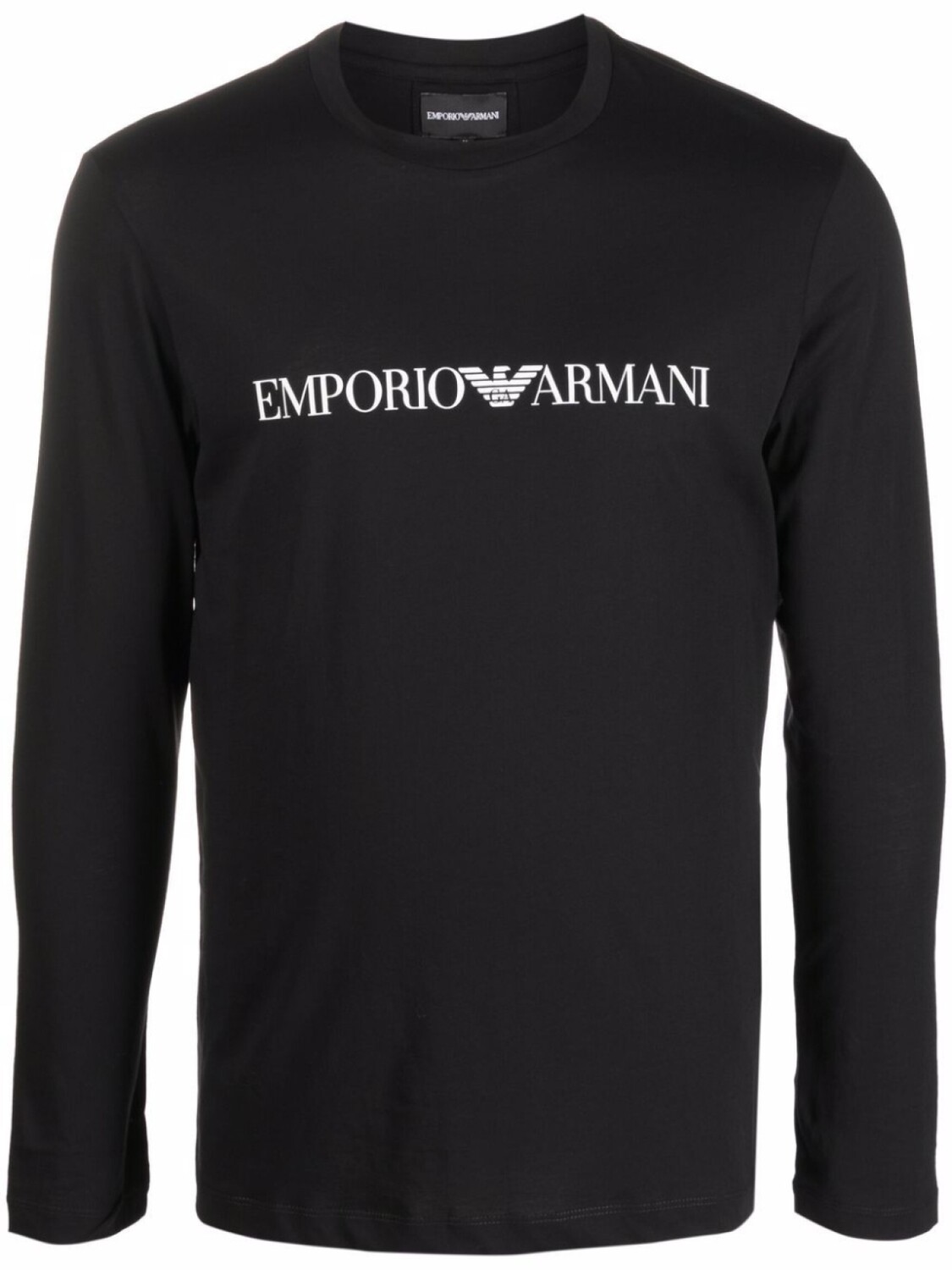 

Футболка с длинными рукавами и логотипом Emporio Armani, черный