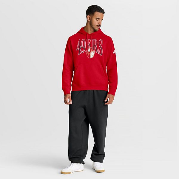 Мужской красный свитшот с капюшоном San Francisco 49ers Full Blitz Club Fleece Nike — фото 4