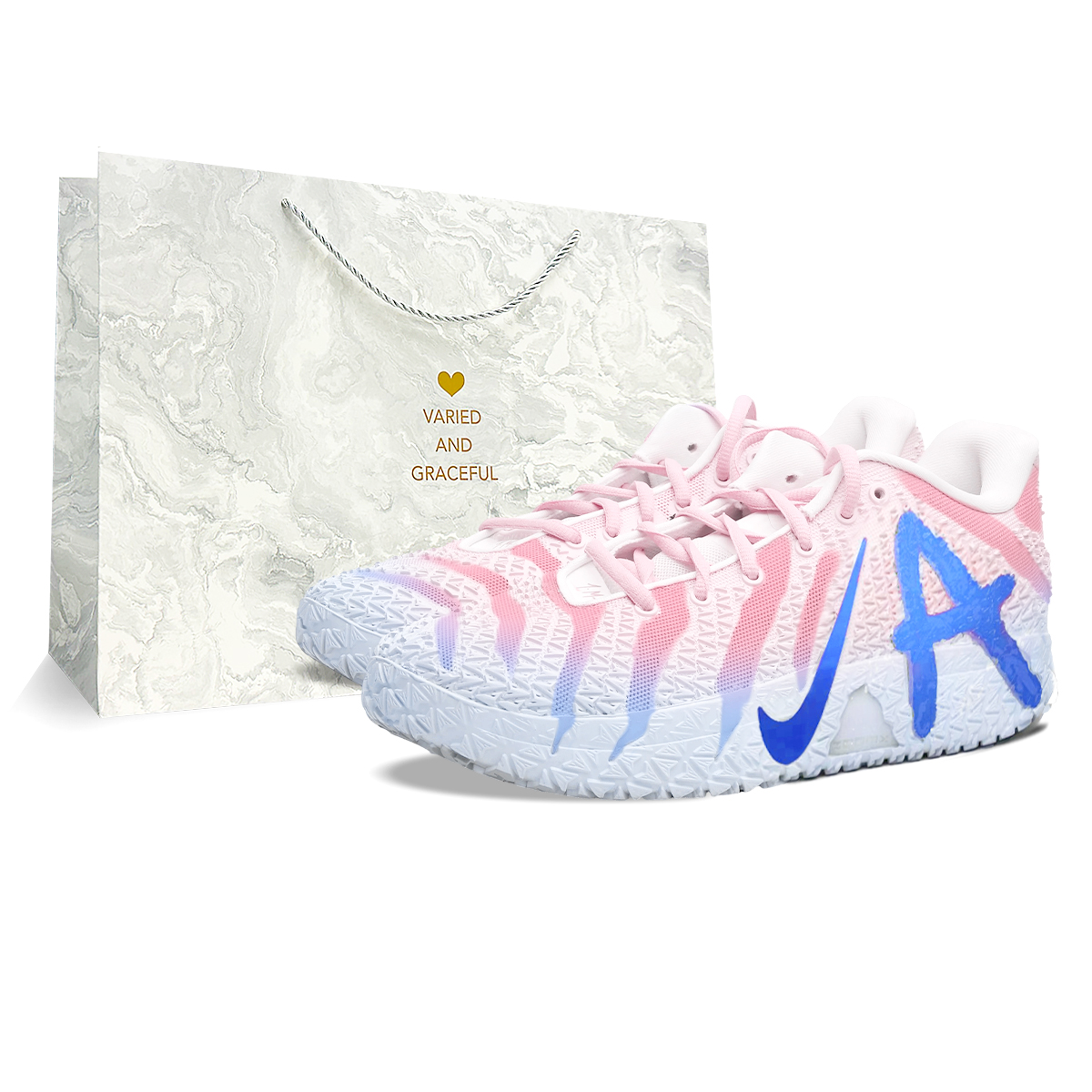 Nike Баскетбольные кроссовки Ja Morant 3 Low Top Unisex Blue Pink