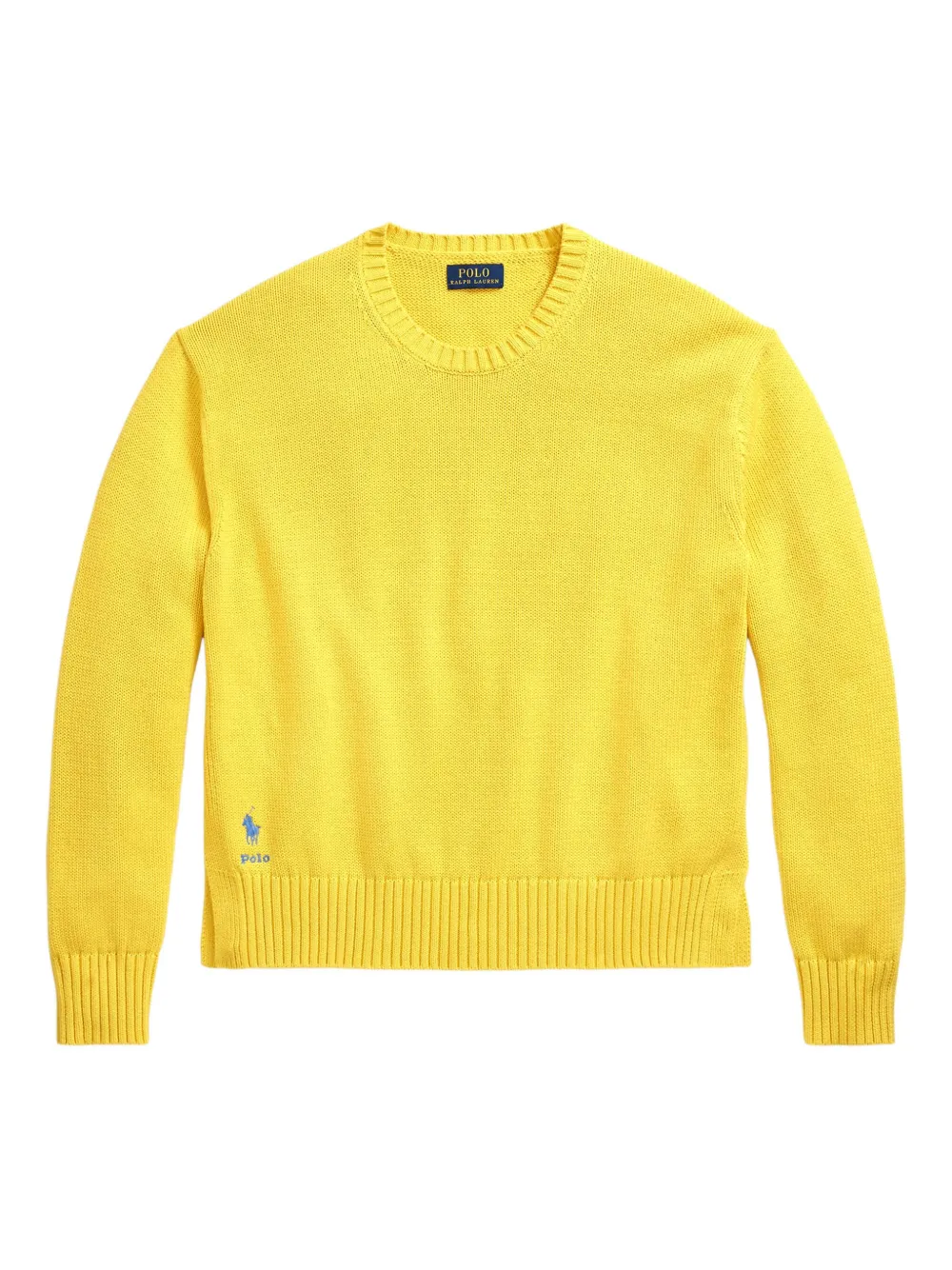 

Хлопковый свитер с длинными рукавами POLO RALPH LAUREN, желтый