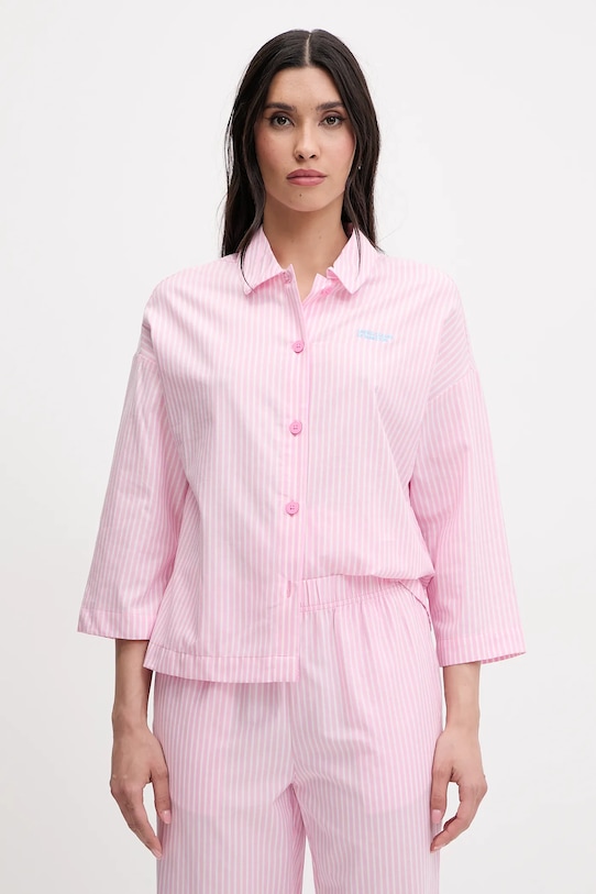 

Хлопковая пижамная рубашка United Colors Of Benetton, розовый